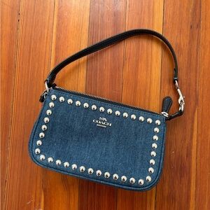 Coach Denim and Silver Studded Bag